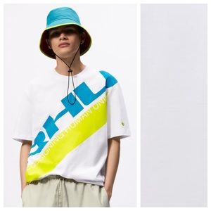 NWT. Zara Man T-SHIRT MET LOGO X RHUIGI. Size S.